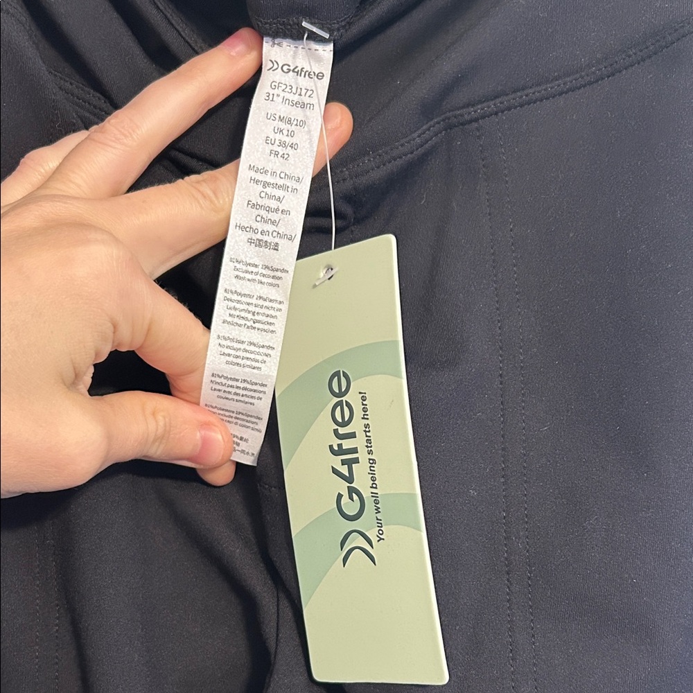NWT G4Free Black Loose High-Rise Business Casual Pants Size Medium 8/10 - Picture 5 of 11